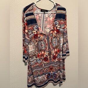 🔥🔥GG Collection Multicolor Floral Tunic